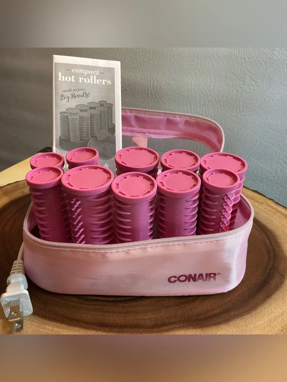 🌙✨Conair Pink Compact Hot Rollers Set